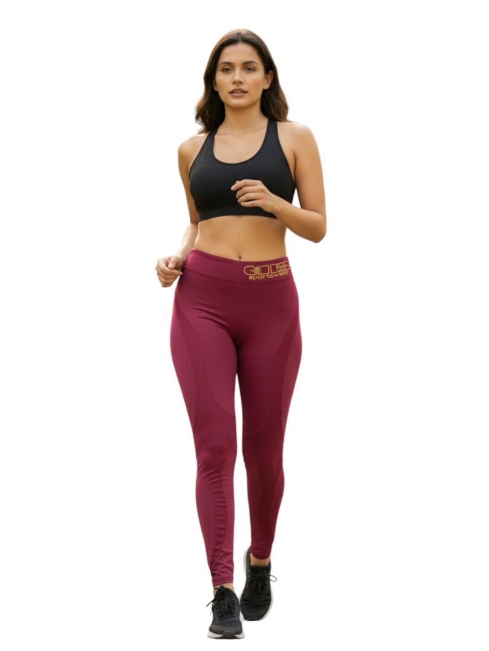 LEGGINGS GOLDDESS SPORTSWEAR, PURPLE MATT/SHINY -  NEW WITHOUT TAG